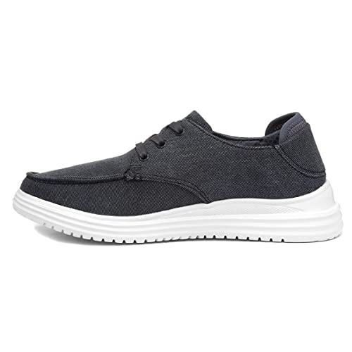 Skechers Skechers Men's Proven Forenzo Loafer Flat, Black Washed Canvas, 12