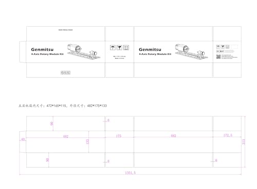 Genmitsu Kit de módulo rotativo de 4º eixo para máquina CNC 4040-PRO e 3030-PROVer MAX com motor de