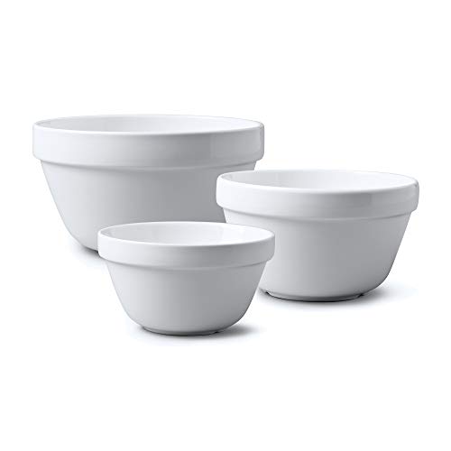 WM Bartleet & ‿Sons 1750 TSET177 Lot de 3 bacs à pudding traditionnels en porcelaine 375 ml, 0,7 pt/500 ml, 0,9 pt/700 ml, 1,3 pt) - Blanc Cover