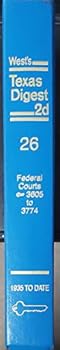 Hardcover Wests's Texas Digest 2d: 26 Federal Courts 3605 to 3774 (1935 to date) Book