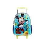 UP4YOU Mochila com Rodinhas 14 Mickey X2 11601 - Azul, M, 13L, Casca Macia, Ensino Primário