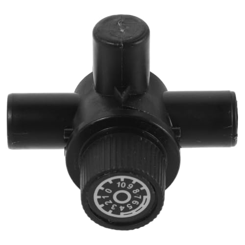 Válvula de flujo de aire ajustable de reemplazo para dispositivo de bienestar y máquina de masaje corporal, válvula de tres vías de plástico negro, accesorio portátil para spa y terapia en el hogar miniatura 1