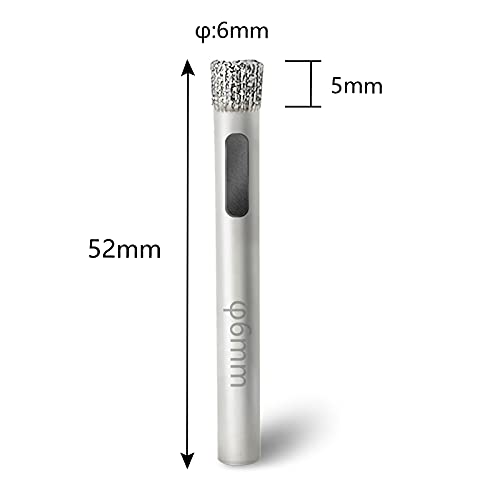 1/4" / 6mm Diamond Hole Saw Drill Bits, Glass Tile Hole Saw - Pack of 15