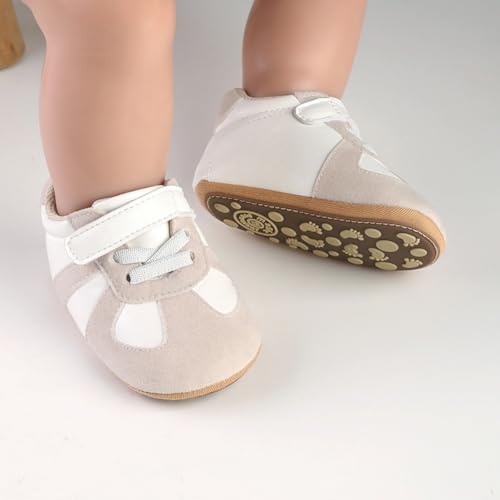 Image of Baby Boys Girls Sneakers Toddler Non-Slip Soft Rubber Sole First Walking Shoes Infant Newborn Crib Dress Shoes