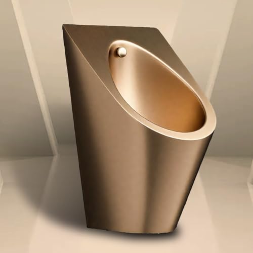 Wall-Mounted Automatic Sensor Urinal for Men, Made of 304 Stainless Steel, Stylish Appearance, Suitable for All Kinds of Commercial Spaces Rosegold