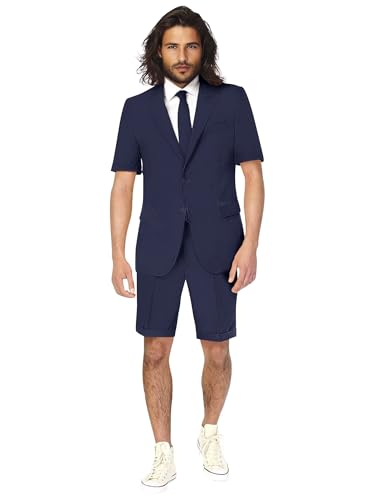 Netsky Shorts Suits for Men 2 Piece Slim Fit Groom Tuxedo Notch Lapel Casual Summer Suit for Men Prom Dinner Party