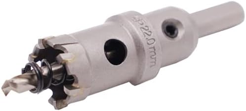 Miniatura 4 de Sierra perforadora de dientes de carburo de tungsteno (cortador de agujeros) LU&MN Heavy Duty para acero inoxidable, 78 ", 0.866 in