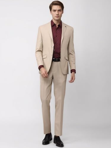 Mens Suits Slim Fit 2 Piece Wedding Prom Tuxedo Classic Blazer Jacket Pants Set4