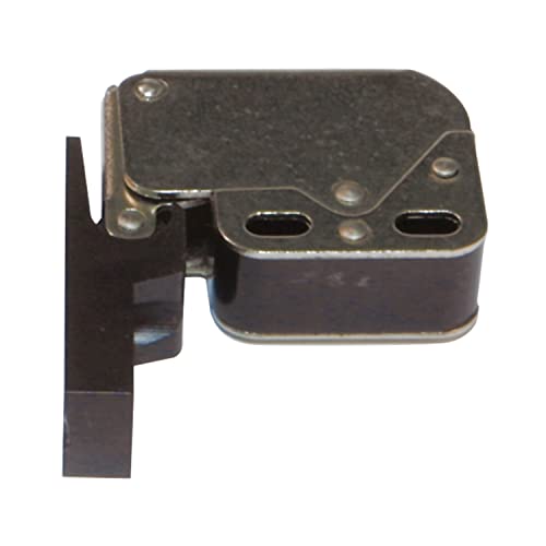 Amig   Pack de 2 Golpetes con Muelle Mod.30 de Acero Acabado en Negro   Cierre Oculto para Puertas de Armarios y Muebles de Hogar u Oficina   Medidas: 28 x 35 mm   Se Incluyen Tornillos de Fijación