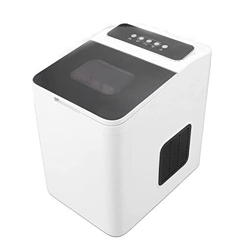 Andrew James Ice Maker Machine Countertop | Small Self-Cleaning Ice Machine with Ice Scoop for Home Bar Kitchen Office - 9 Ice Cubes Ready in 6-9 Mins, 26lbs in 24Hrs Portable Ice Makers