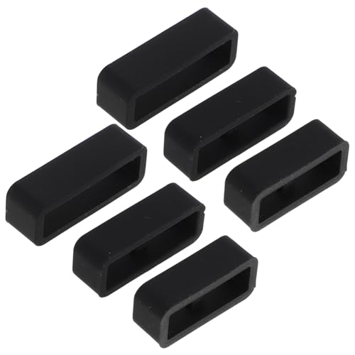 Housoutil 6pcs Replacement Strap Ring Cabinet Hinges Telescopic Hinges Belt Watch Strap Fan Black