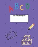  Kids Handwriting Journal: Practice Writing Letters - Purple