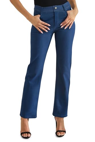 ICONOFLASH Women's Stretch Jeggings with Pocket Pull On Straight - Main Image