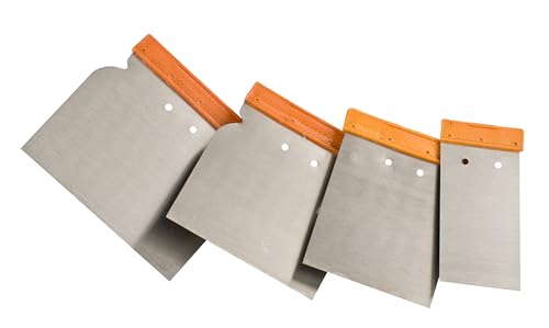 kwb Japan-Spachtel Satz für Kit u. Spachtelmasse, Stahl, 4-Teilig