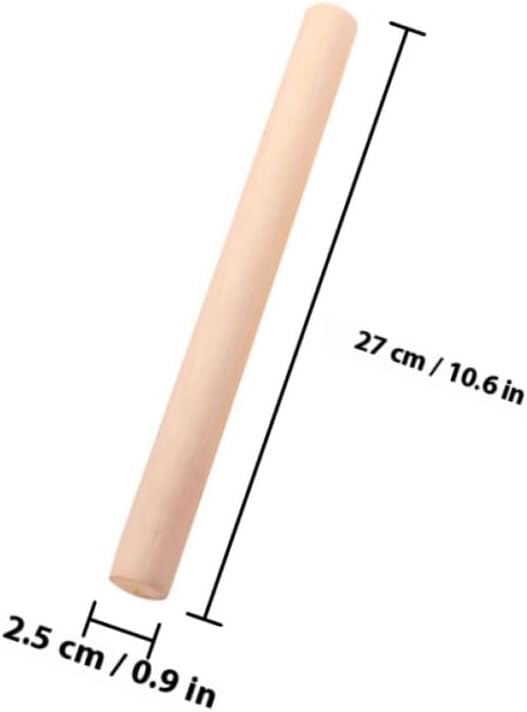 10pcs Wood Rolling Pin Set, Dumpling and Cake Dough Roller, Natural Wooden Baking Tool for Kitchen and Pastry Preparation