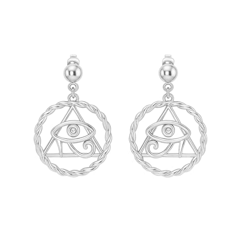 Boucles d'oreilles argent Œil d'Horus, l'accessoire idéal pour vos soirées