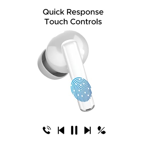 Image of TP TROOPS Buds Truly Wireless Earbuds with 28H of Playtime, Quad Mic with ENC, Instacharge(10 min=200 min), 10mm Driver,Low Latency, BT v5.0
