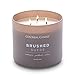 Colonial Candle Brushed Suede Scented Jar Candle, Pop of Color Collection, 3 Wick, Grey, 14.5 oz - Up to 60 Hours Burn
