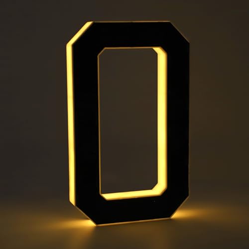 Señal de dirección solar de 9 pulgadas con número de casa LED y batería de 600 mAh para pared 6