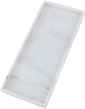 Betontablett Für Badezimmer – 27,9x13,5x1,5 Cm, Grau | Mit EVA-Matte Unten | Für Kosmetik, Schmuck, Handtücher | Industrie-Loft-Deko
