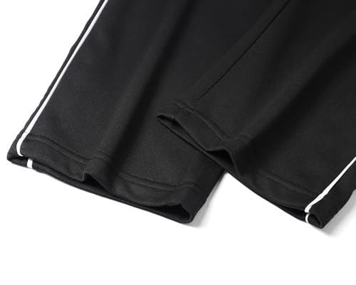 Men's Athletic Casual Drawstring Striped Straight Leg Pants with Pockets Street Style Apparel 6