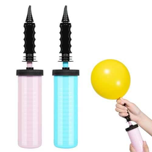 Lot de 2 Pompes à Ballons Bleu et Rose