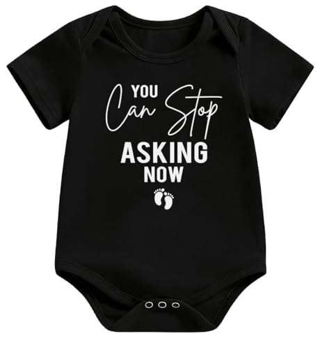 Kakaban Funny Pregnancy Announcement Bodysuit You can stop asking Now