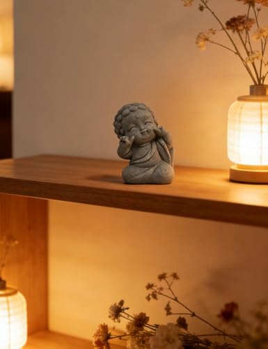 Figura Buda Bebé de Piedra Zen para Decoración miniatura 5