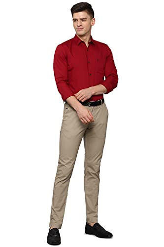 Image of Allen Solly Men's Mid Rise Slim Casual Pants