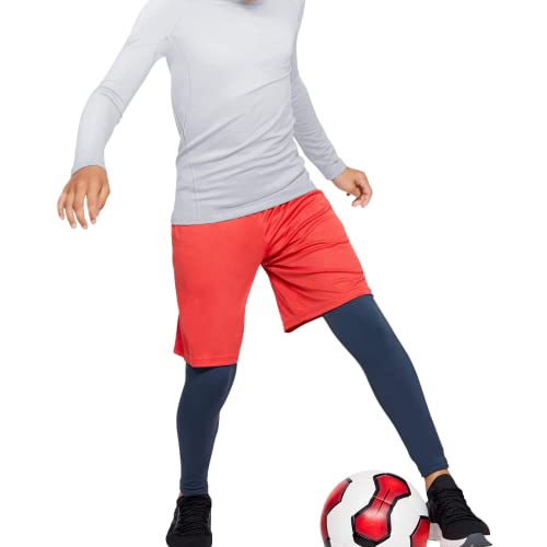 TELALEO Boys' Girls' Compression Shirts Youth Long Sleeve Undershirt Sports Performance Moisture Wicking Baselayer 1/2/5 Pack