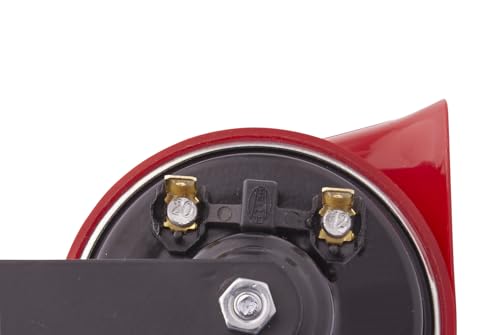 Hella 3FH 007 424-801 Twin Trumpet High/Low Tone 12V Horn Kit with Bracket for Passenger Car