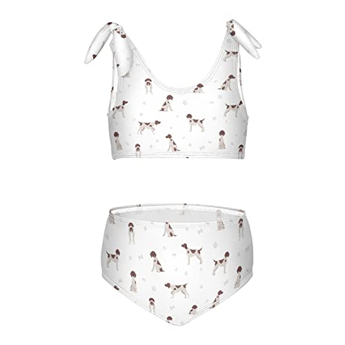 Image of Flying Bee Honey On Yellow Girls Bikini Sets 2 Piece Swimsuits Bathing Suit Swimwear