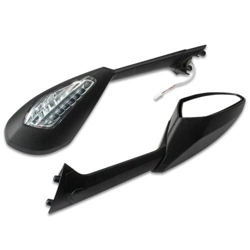 Rétroviseurs moto à aile vent fixe et clignotants pour Panigale 1199S 2013
