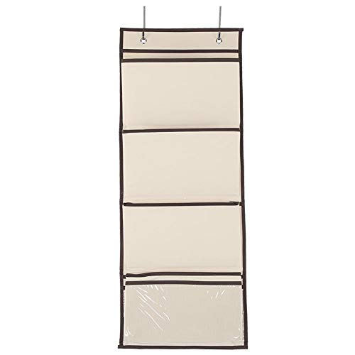 Aramox Sac de Rangement Suspendu, Tissu 4 Poches au-Dessus du Support de Porte pour Porte-Sac de Rangement(Yellow)