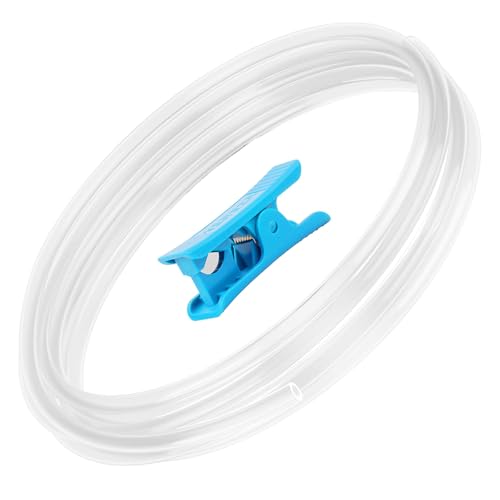 Ultra-Clear PTFE Tube for 1.75mm filament with Cutter for Extruder 2.5mm IDx4mm OD Length 2M Bowden Tube Compatible with Bambu Lab A1/A1 mini/P1P/P1S/X1C and K1/K1 Max/Ender 3 V3 (Transparent)