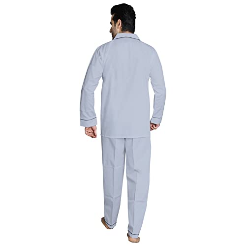 Image of Men's Cotton Solid Night Suit