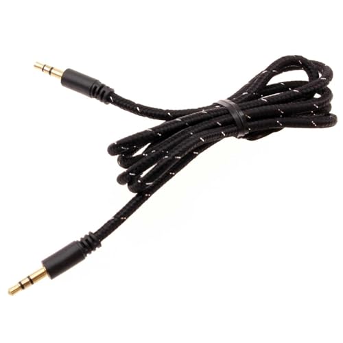 Cable auxiliar Jack 3.5mm trenzado 1m negro miniatura 1