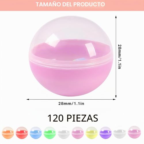 Miniatura 2 de Hjydgj 120 Bolas Transparentes De Plástico Para Rellenar, Bolas Acrílicas Rellenables, Bolas De Plástico Transparentes, Bolas De Plástico Para Manualidades, Pequeñas Cápsulas Redondas, Recipientes