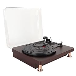 Tourne-Disque Vinyle, Tourne-Disque Stéréo Rétro 3 Vitesses, Phonographe Vintage, Entrée AUX et Sortie RCA, Interface 3,5 Mm - Les Beatles, Paul McCartney, John Lennon, RIngo Starr, George Harrison