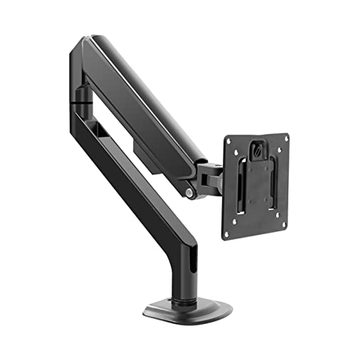HILLPORT Single Monitor Arm Mount Ultrawide Articulating Gas Spring Arm Adjustable Vesa Desk Stand with Clamp and Grommet 17 to 32 inch LCD Computer Monitors 2 to 9 kg Black M3B