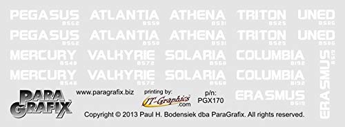 Preisvergleich Produktbild Paragrafix Battlestar Pegasus Registry Decals (PGX171)