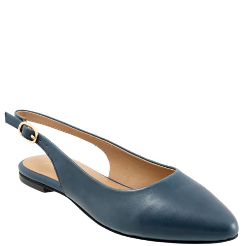 Trotters Women's Ballet Flat, Blue, 8