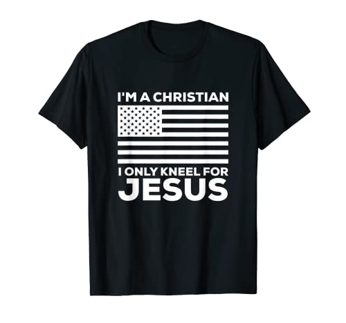 Camiseta Cristiana Patriótica | I Only Kneed For Jesus Camiseta