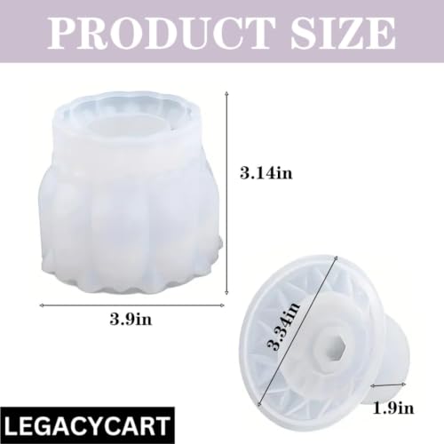 Image of Resin Jar Mold with Lid, Silicone Jar Mold 3D Storage Jewelry Candle Holder Container Mould for Resin Casting, Concrete Craft Decor (Pack of 1)