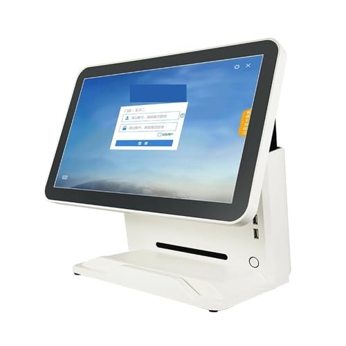 レジ 15.6インチオールインワンPOSシステム - レストラン、小売店、コンビニエンスストア向けシングル/デュアルスクリーンタッチスクリーンレジ POSマシン(White,15.6INCH_ONE SCREEN)