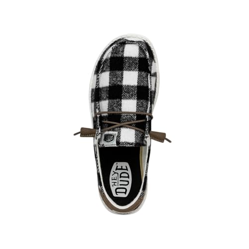 Image of HEYDUDE Wendy Buffalo Plaid | Women's Shoes | Women's Slip-on Loafers | Comfortable & Light-Weight