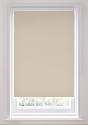 Swish CORDLESS Thermal BLACKOUT Roller Blind, Child and Pet Safe Roller blind, 90cm, Almond Milk