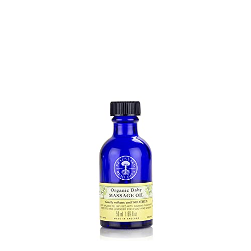 Neal's Yard Remedies | Baby Massage Oil | Vegan | Organic Lavender and Rose Otto | Soothing & Bonding Massage | Easy on Infant's Soft Delicate Skin |50 ml