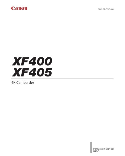 Canon XF400 - XF405 Instruction Manual