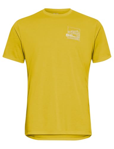 Jack Wolfskin Herren Vonnan Graphic M T-Shirt, Peak Trail Chartreuse, 3XL EU – Ansicht 4
